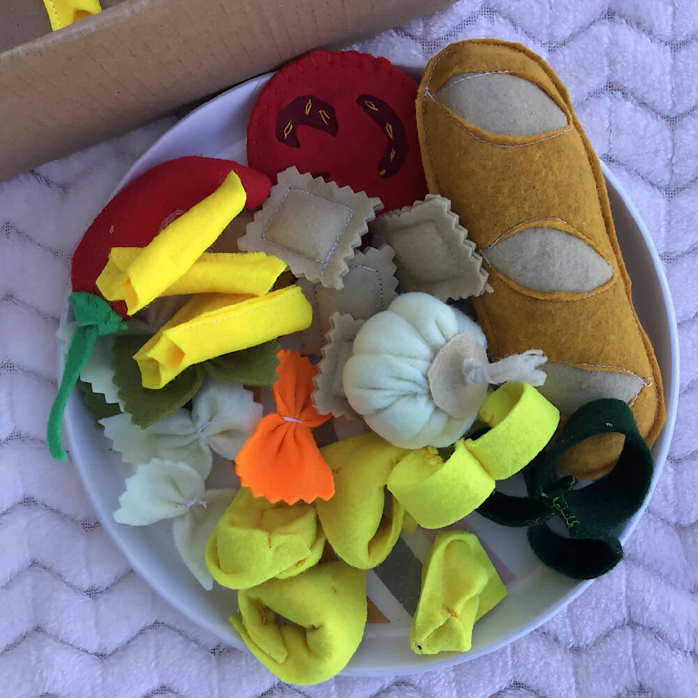Felt Food Pasta Set