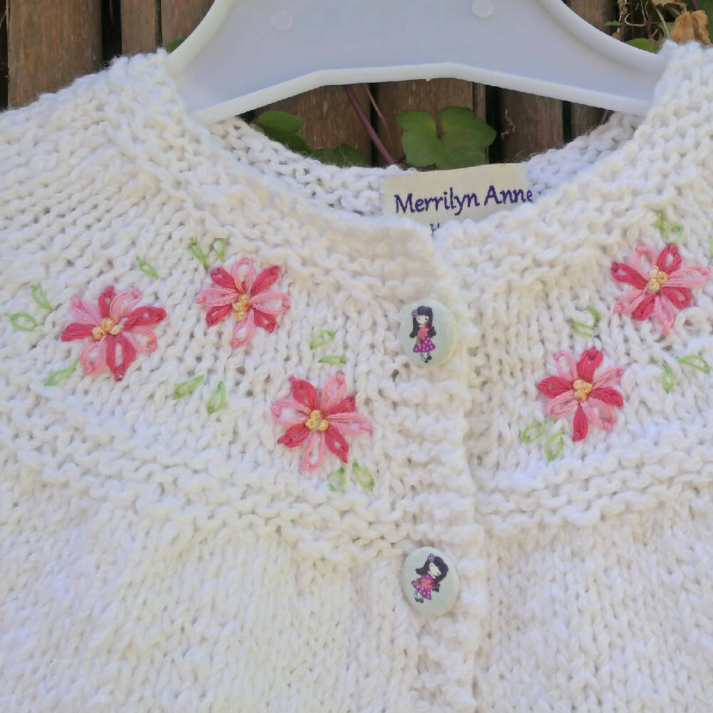 Embroidered Cardigan: special occasion, size 1-2. free post