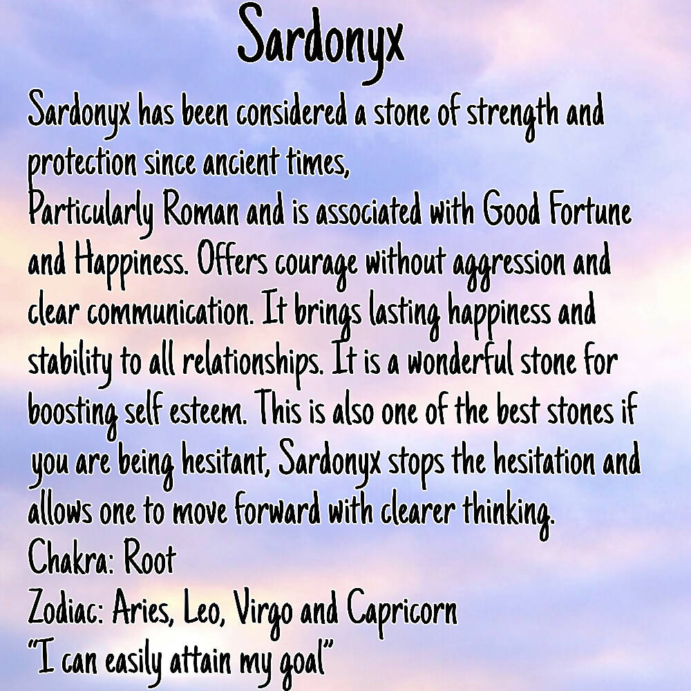 Sardonyx Gemstone Stretchy Bracelet 8mm