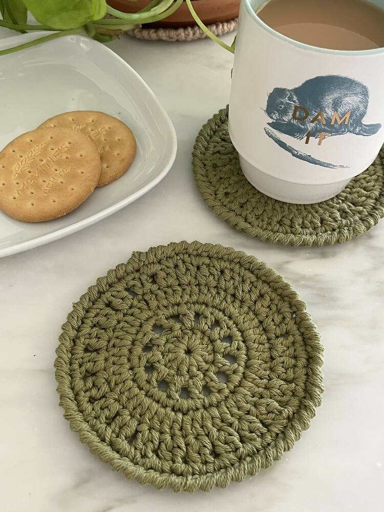 Country Coaster - Cotton Crochet Coaster