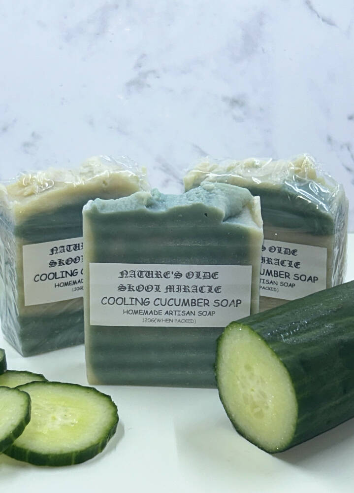 Cooling cucumber soap