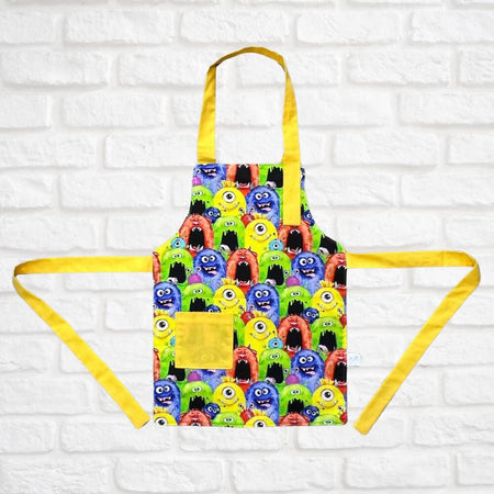 Apron... Childrens Reversible... Monsters .. 2-3 years