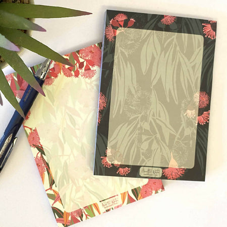 Notepads - Set of 2 Australian Native Flowering Gum Blossom A6 Notepads