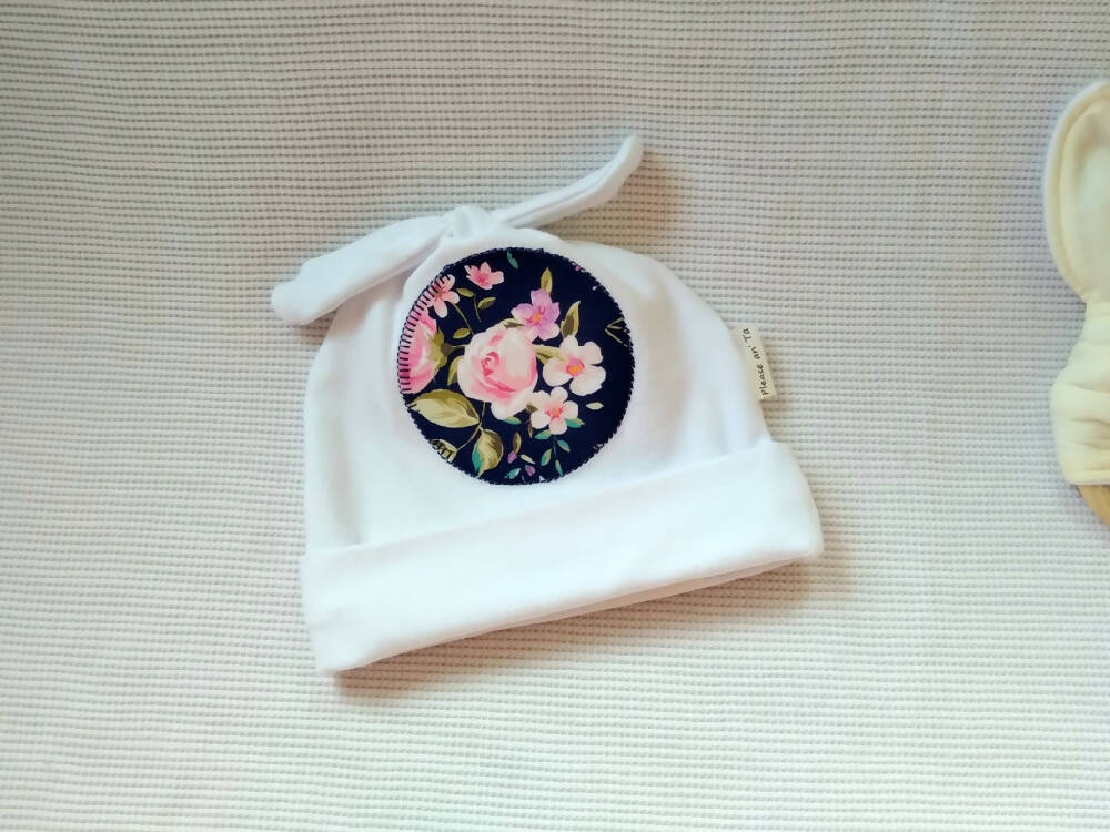 Floral baby hat