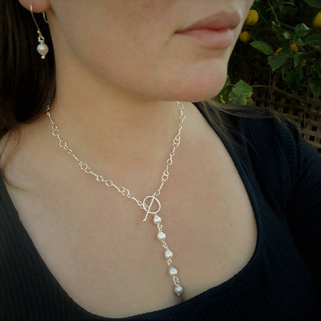 Baroque Pearl Necklace with Toggle Clasp