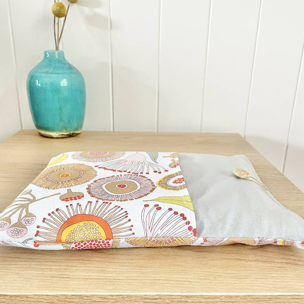 Book Sleeve or iPad Sleeve, Book Protector~ Gum Blossom Garden