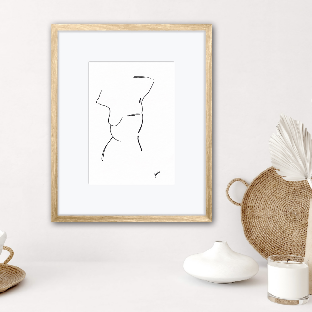 ‘Confidence In The Morning’ Original A4 line drawing artwork