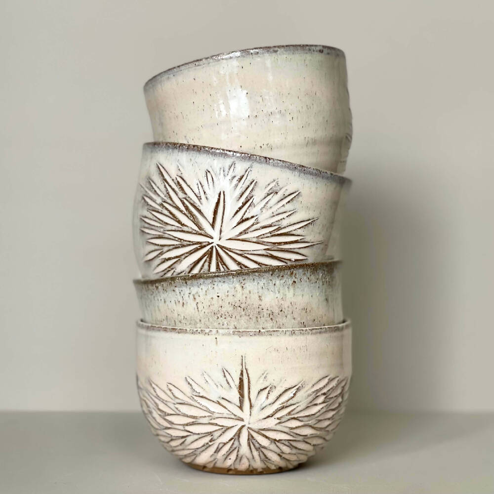 Australian Ceramic Artist Ana Ceramica Home Decor Kitchen and Dining Servingware Blossom Palm Bowl Tapas Fruit Yoghurt Granola Wheel Thrown Australian Pottery Ceramics