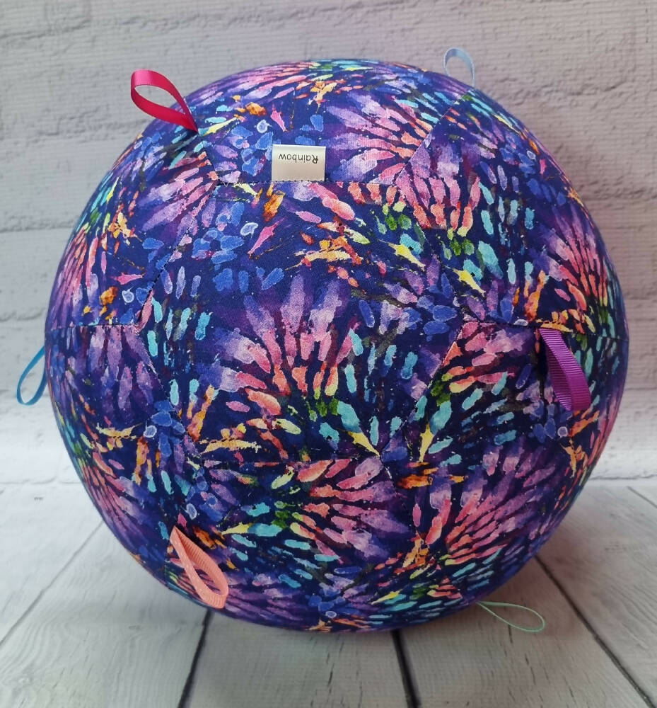 Balloon Ball: Indigo Fireworks Fun: Taggie: solid print