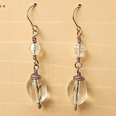 'All Clear' Copper Wire-Wrap Earrings