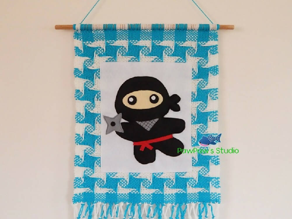 Ninja / Ninja Wall Hanging / Ninja Tapestry / Nursery Home Decor Gift