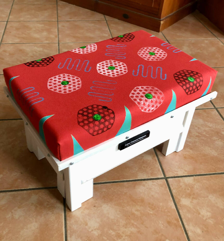 Ottoman storage box 15 - Wooden handmade fabric covered box