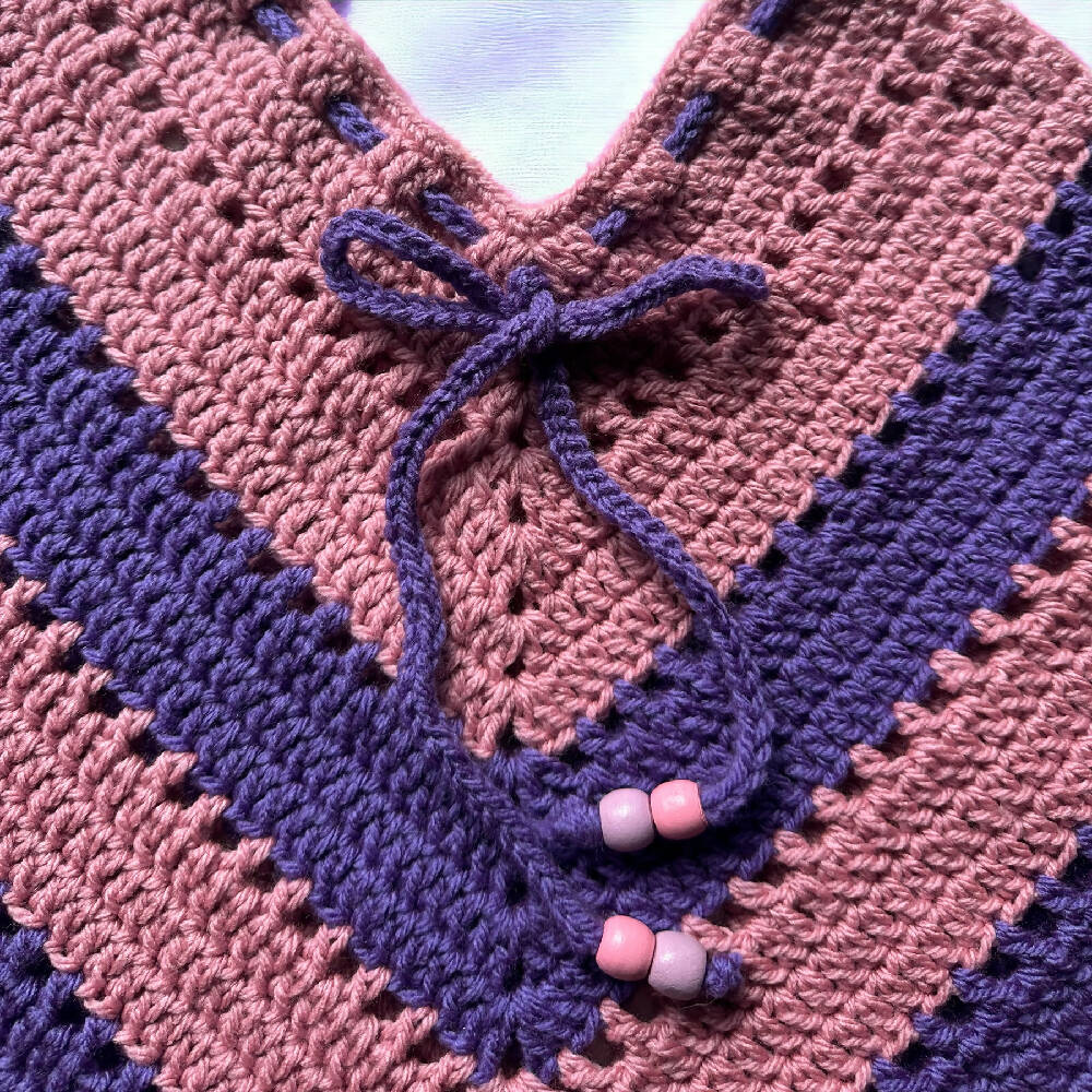 Joy | Handmade |Crochet Girls Poncho 3-5 years