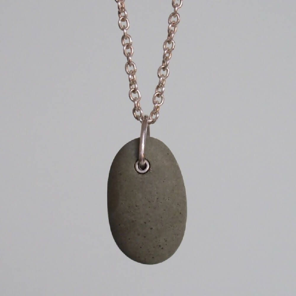 Pebble sterling silver necklace