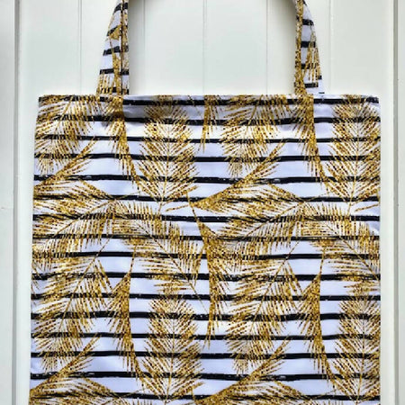 Gold leaves library/shopping bag
