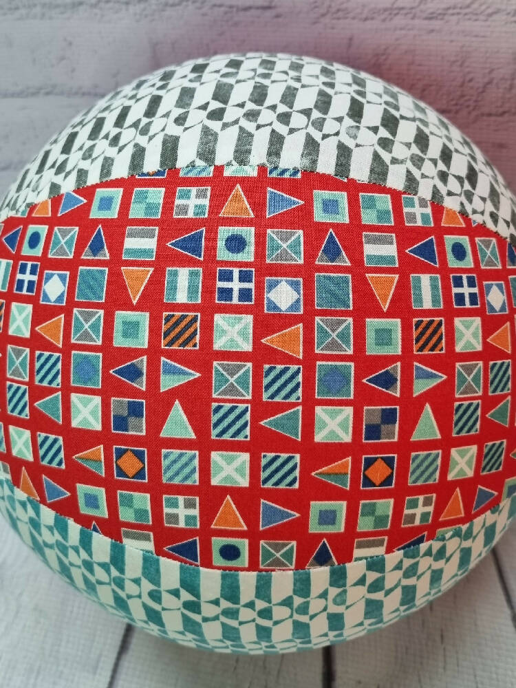 Balloon Ball: Fly your Flags on Red with Various print: Tri colour