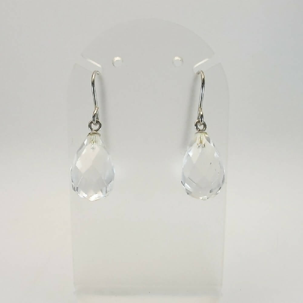 Quartz crystal drops and sterling silver earrings CLEARANCE 2