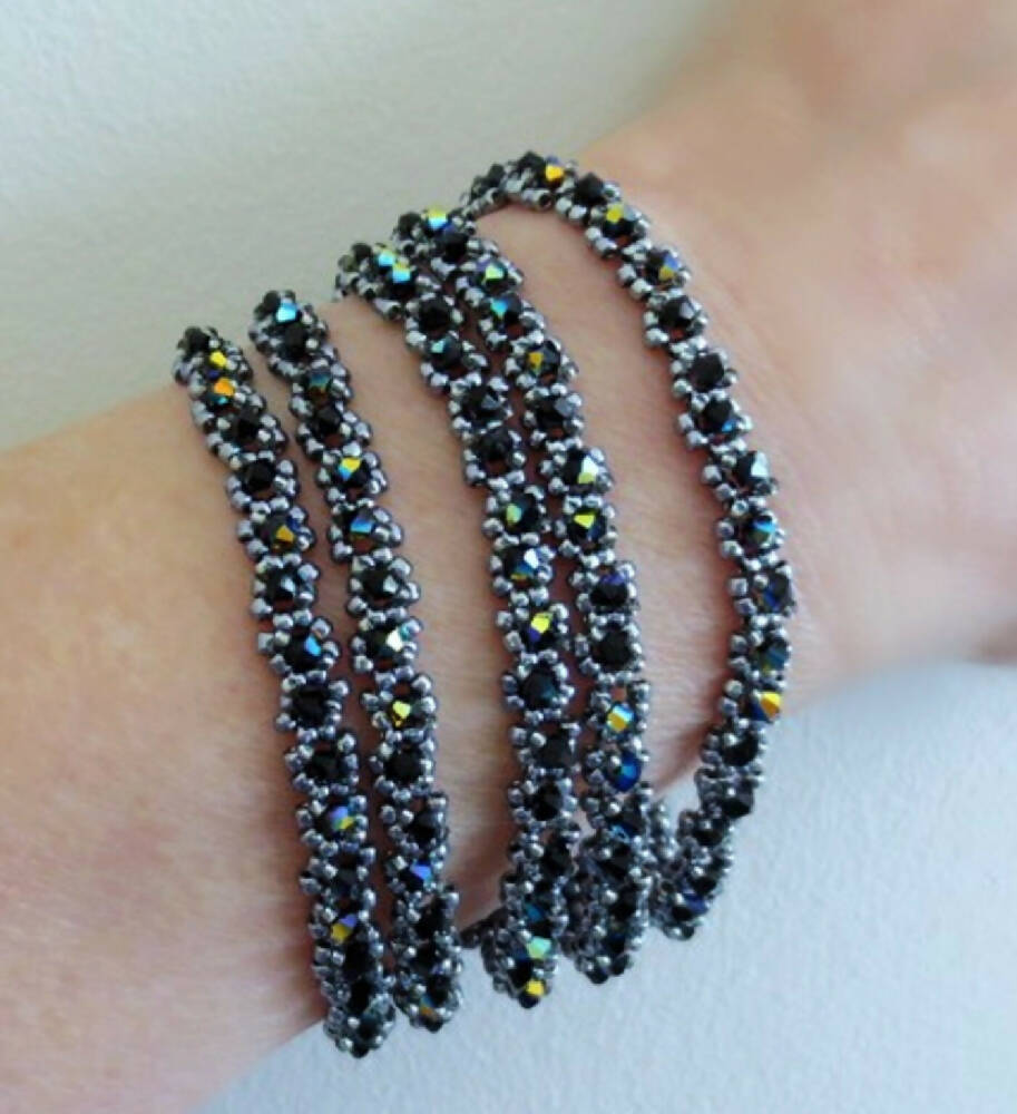 Sparkling Crystal Multi-Strand Bracelet