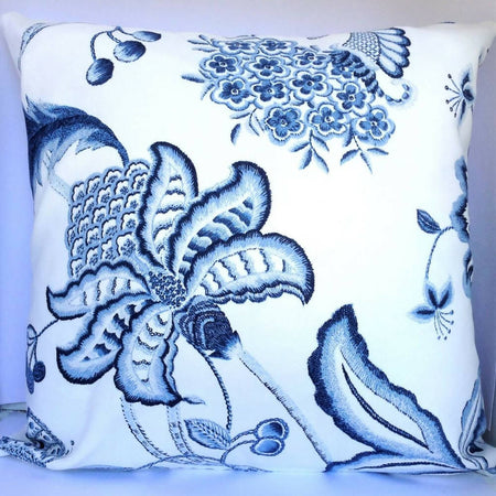 Blue Floral cushion cover-Hamptons style
