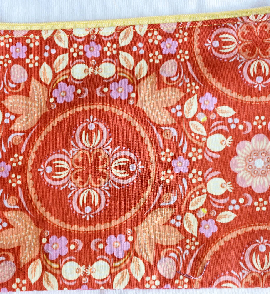 Paisley Coloured Double Zippered Pencil Case