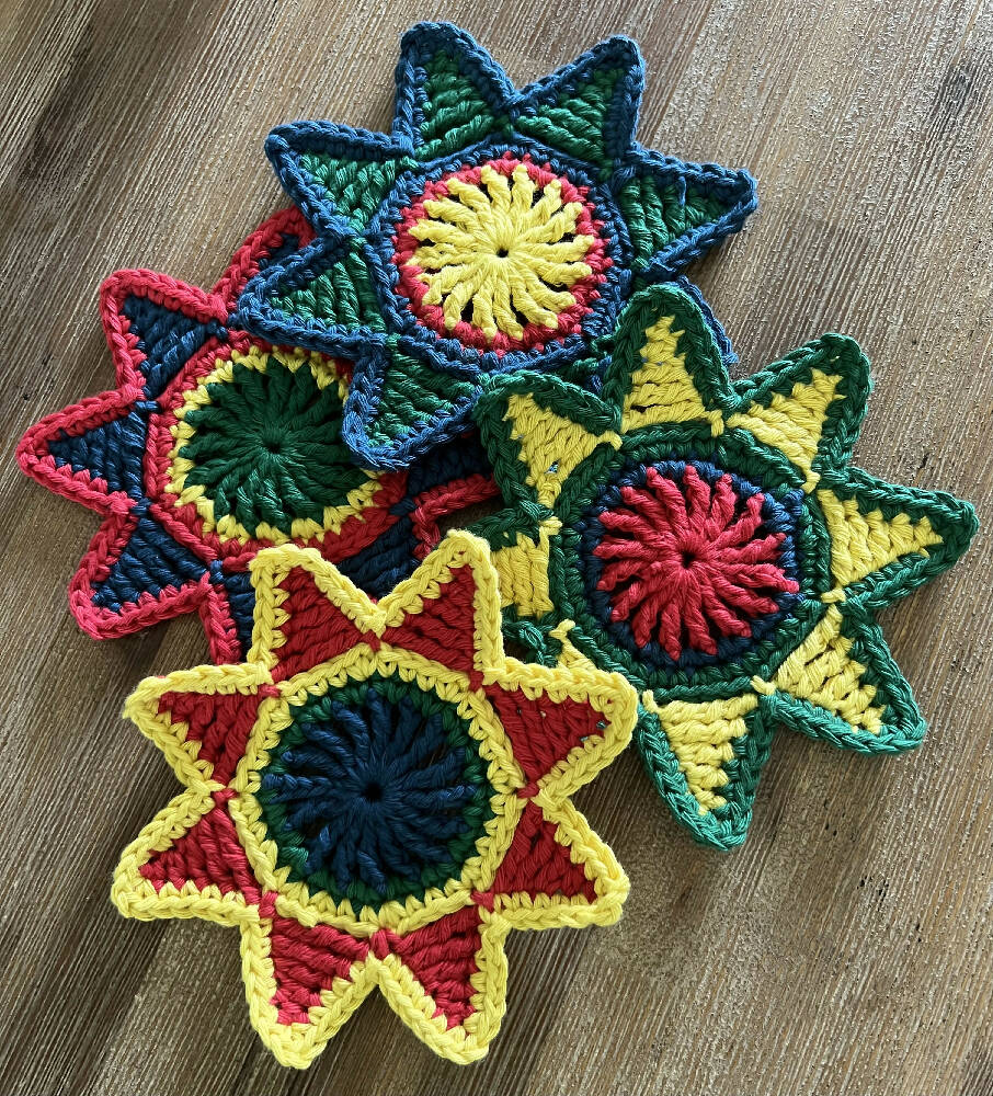 Crochet Cotton Coaster Set