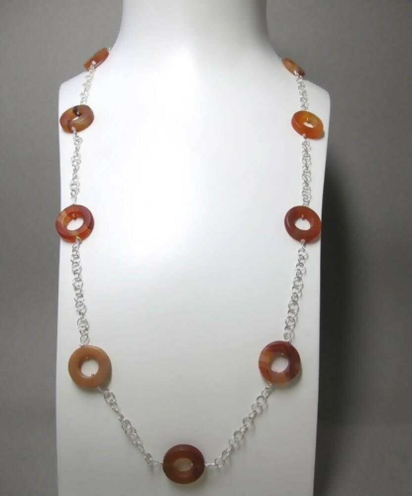 Matte carnelian chain 3