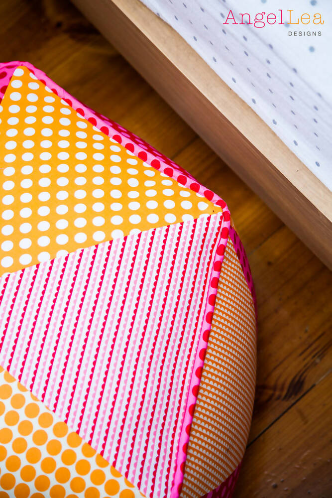 Hexagon Pouf Floor Cushion PDF Sewing Pattern