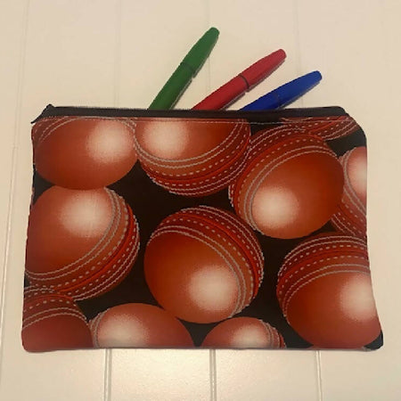 Cricket balls pencil case