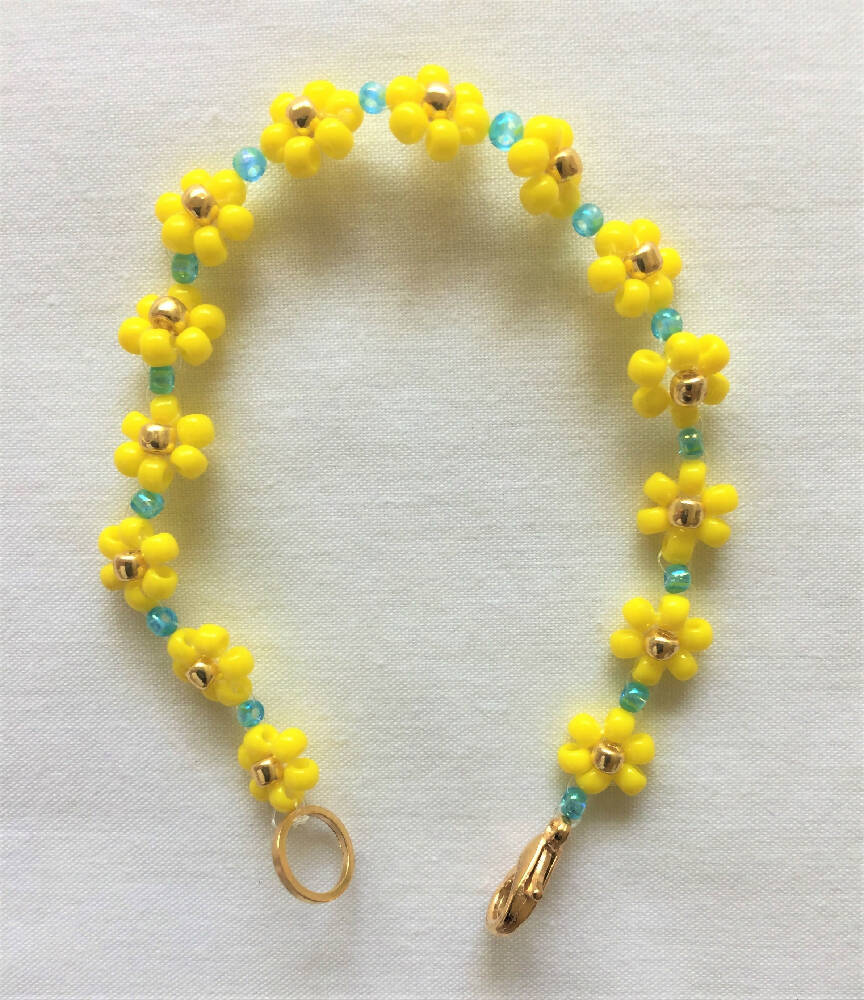 Naryanabeads Sunflower beaded bracelets