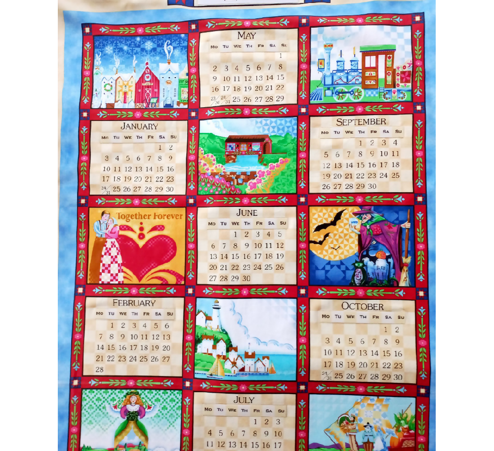 Fabric Wall Calendar 2023 - 2025 - $39.00