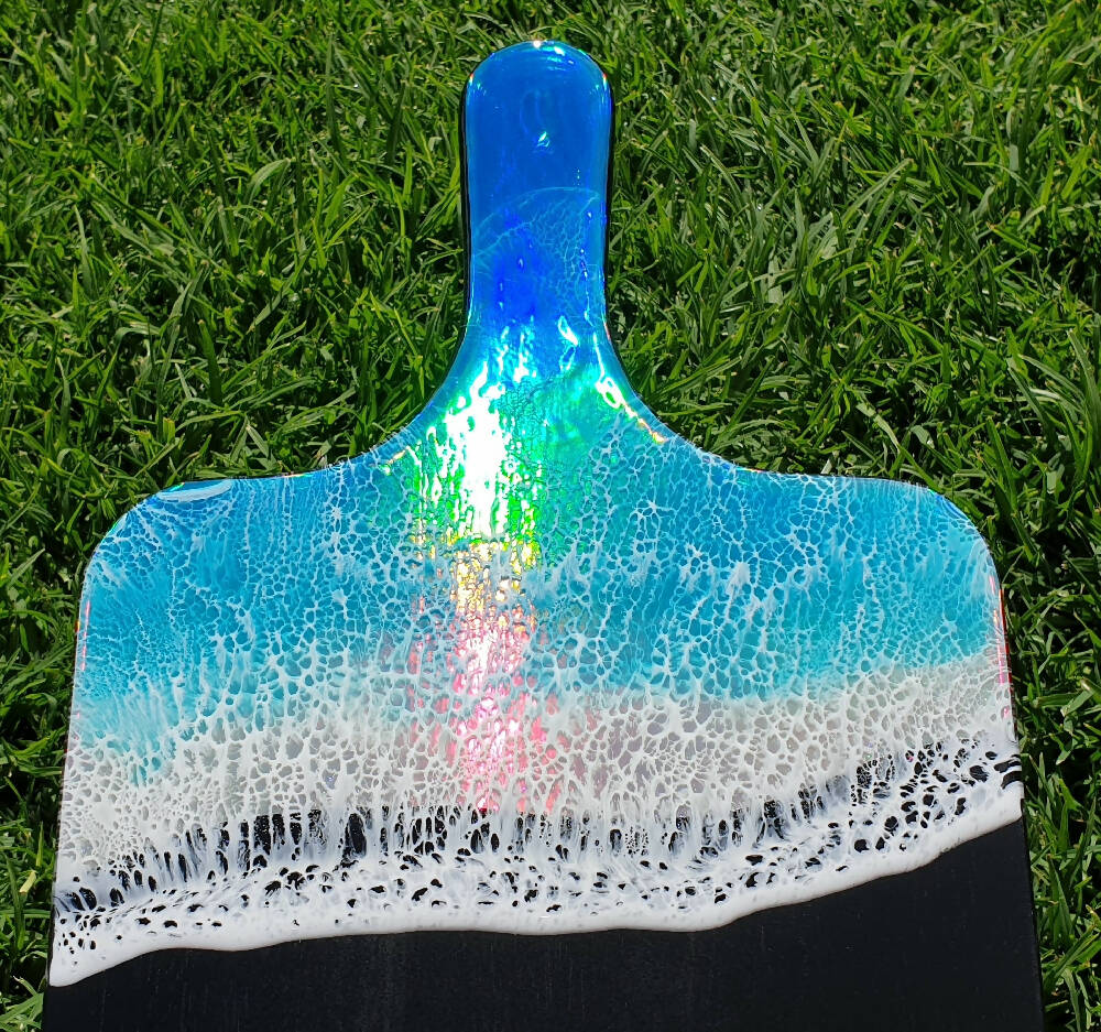 Holographic Resin Wave Serving Board
