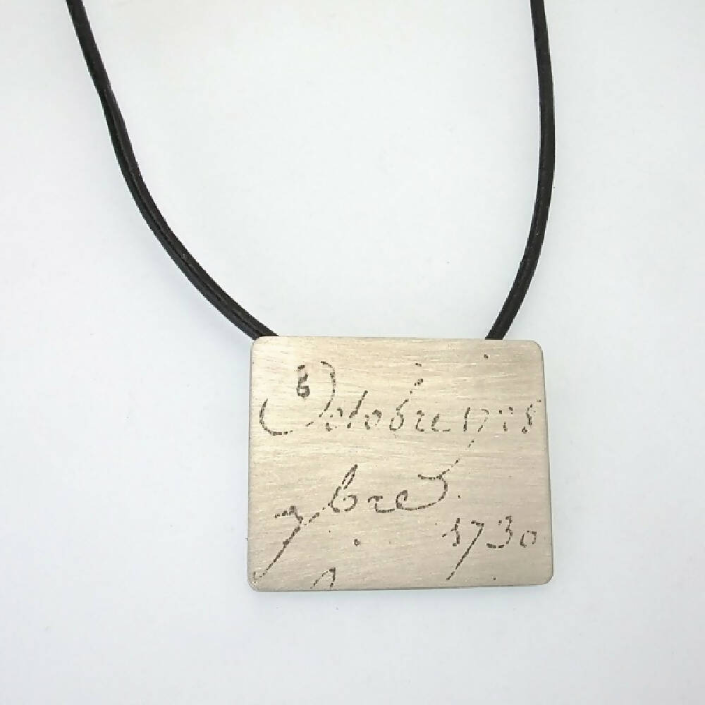 Manu Scriptum sterling silver pendant 2