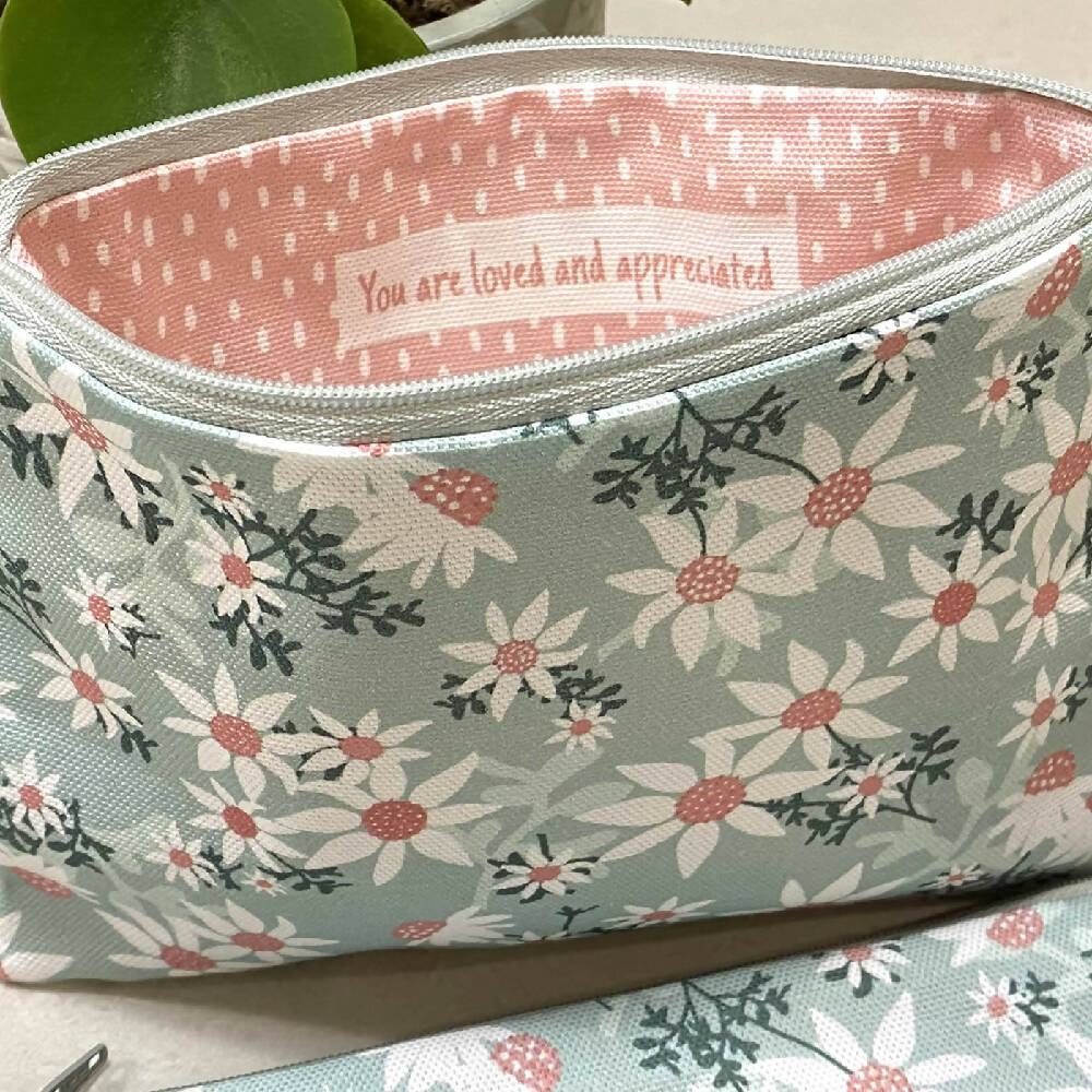 Zipper Purse - Australian Flannel Flowers Secret Message inside #35