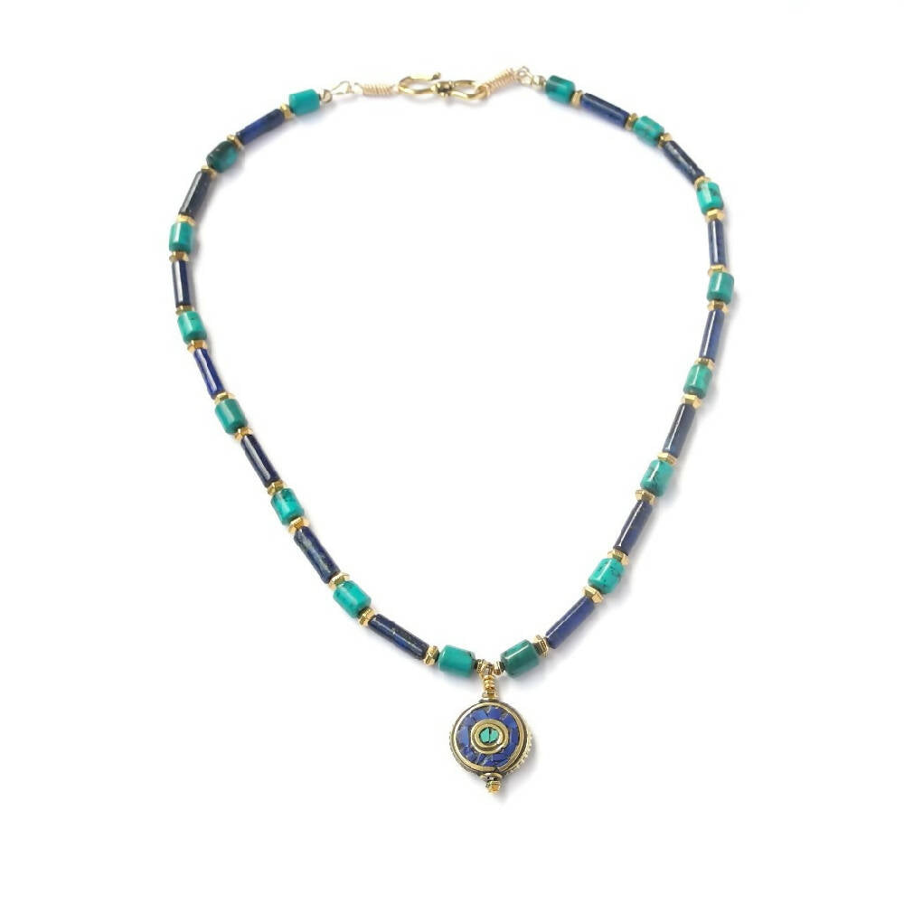 Nepal Lapis turquoise Egyptian necklace DSCN9582 1-12-17 1024