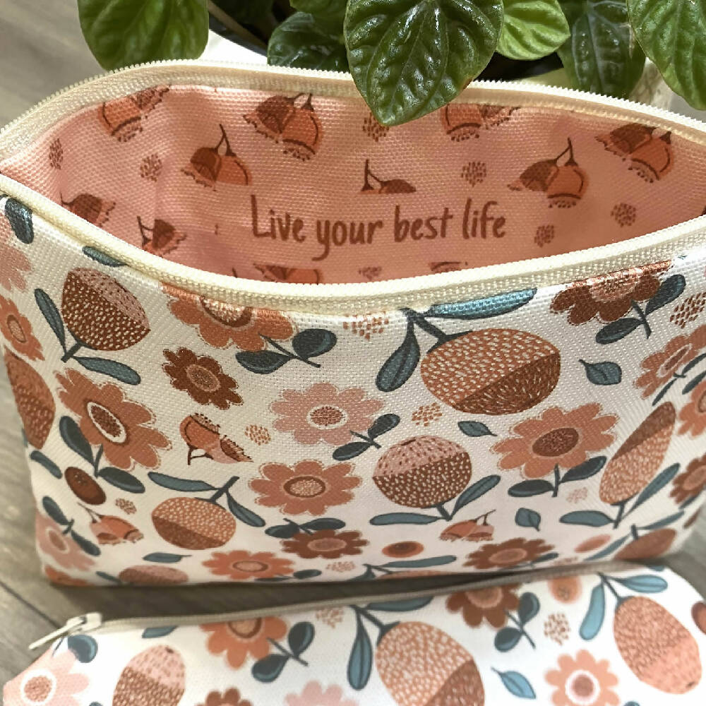 zp-038-Australian-Modern-Banksia-Flowers-Zipper-Pouch-A1