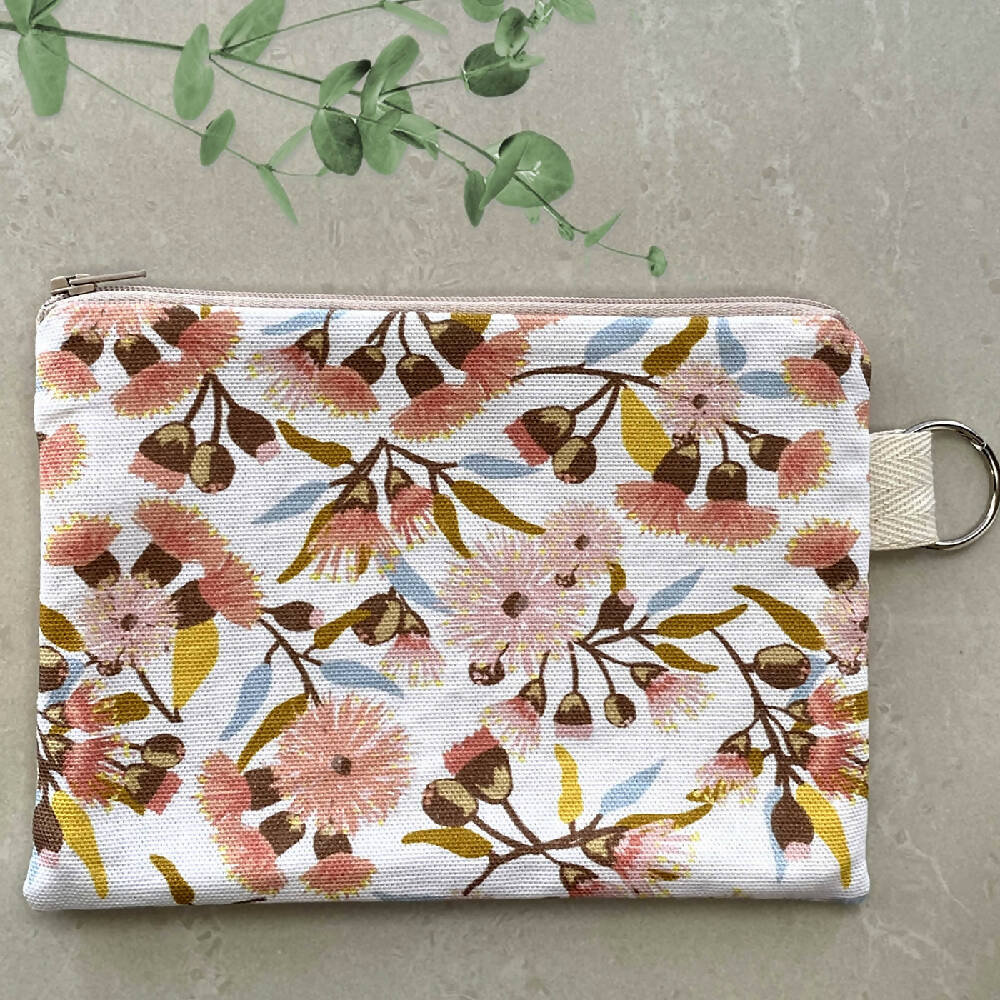 Zipper Purse - Eucalyptus Flowering Gum Print with Secret Message inside #7