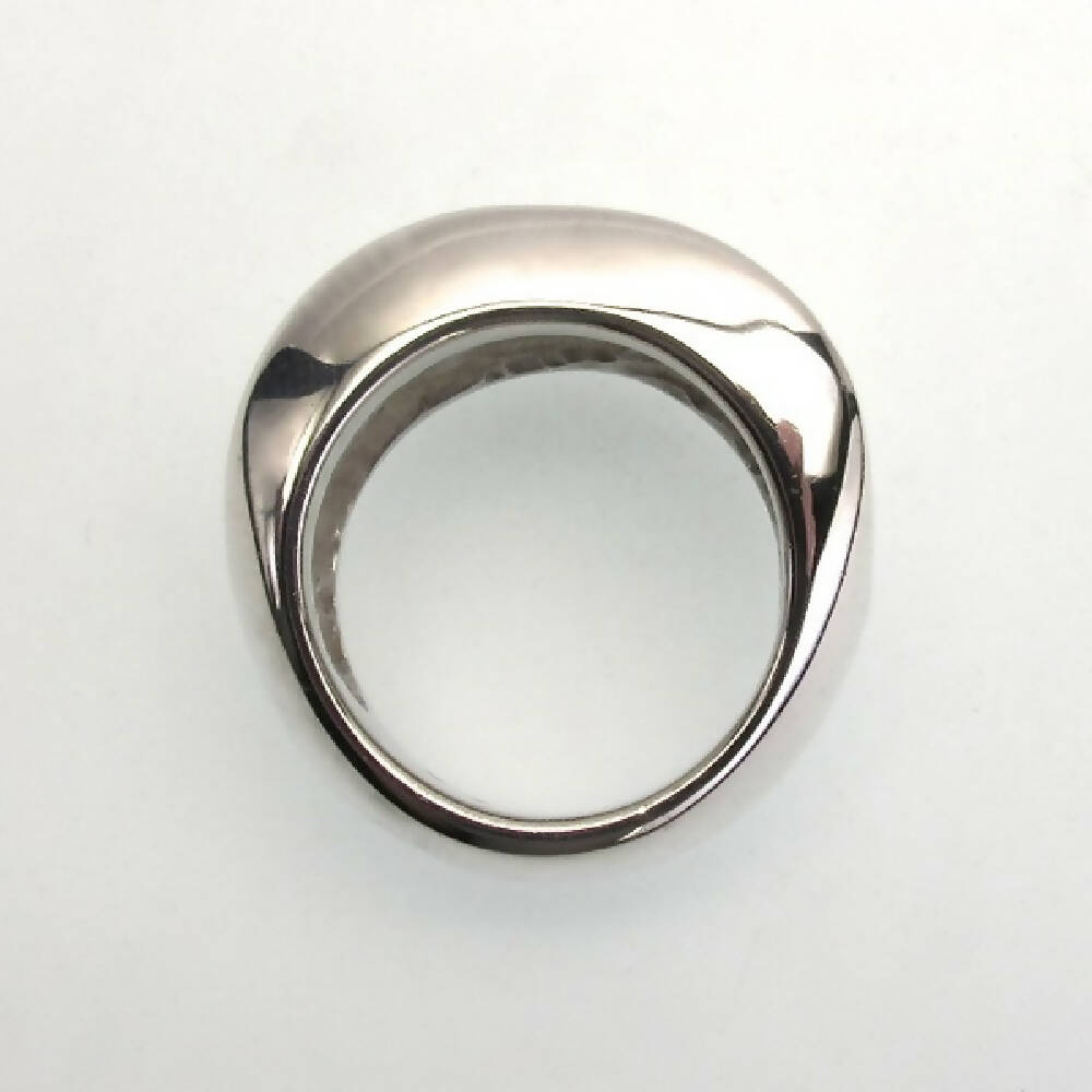 Sterling silver wide textured ring 3