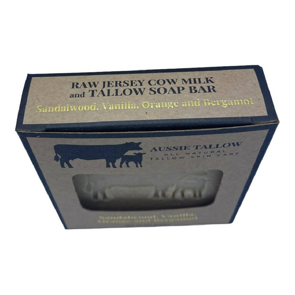 RAW MILK + TALLOW Soap Bar, Raw Cow Milk, Grass Fed Tallow, Old Fashioned