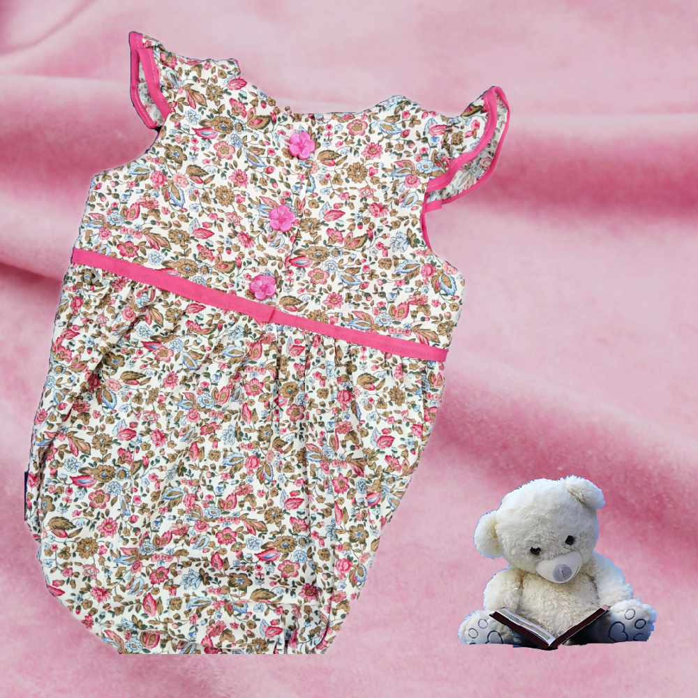 Baby Girls Summer Romper, Floral, Size 0