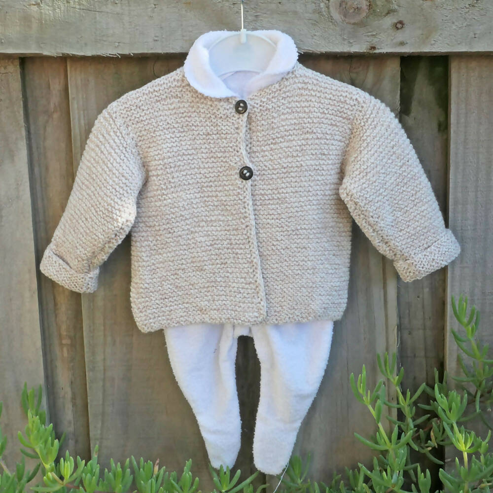 Baby / toddler cardigan / jackets in garter stitch. FREE POST