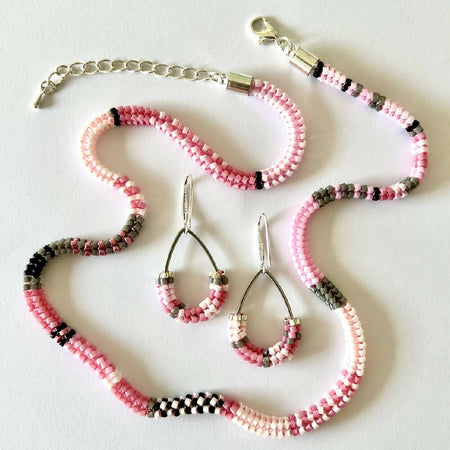 Unique Necklace set - Shades of Pink (SOLD OUT)