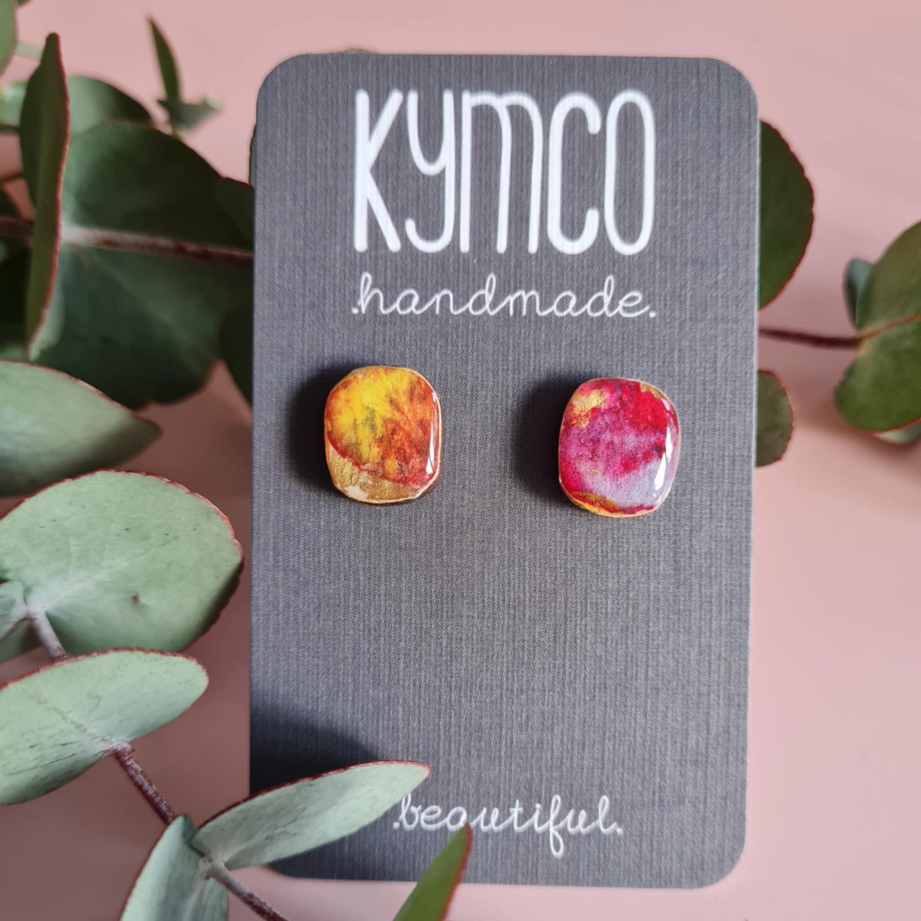 The Fiesta Collection | Resin art earrings | Part 2 | Small dangles | Studs | Pendants