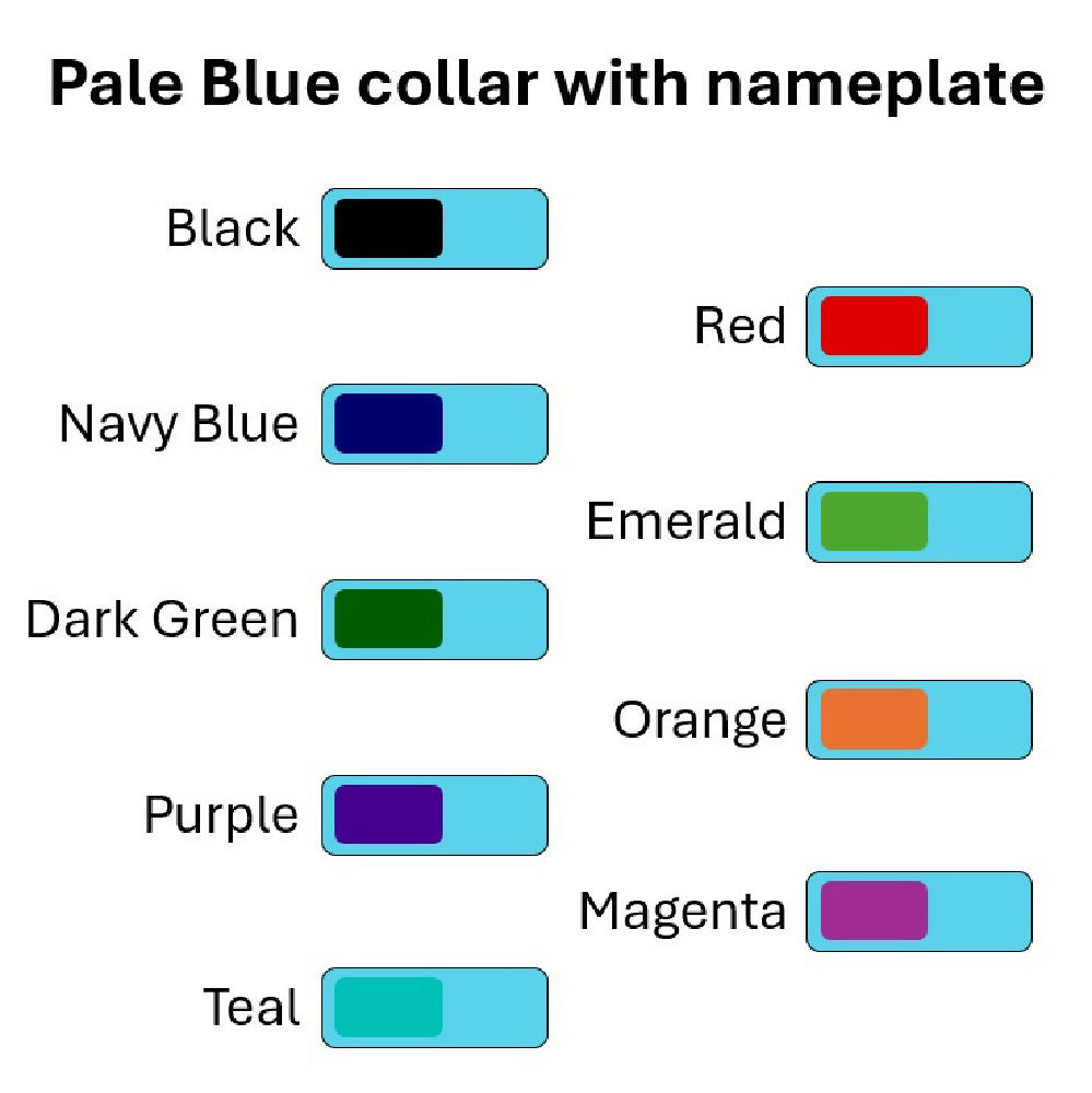Personalised Waterproof Dog Collar - Light Colours