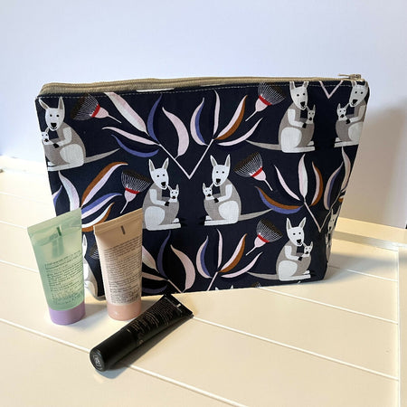 Navy kangaroos toiletries bag