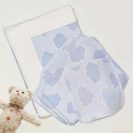 Baby Bundle Gift Sets - Blankets, Burb cloths, Face clothes in Flannelette