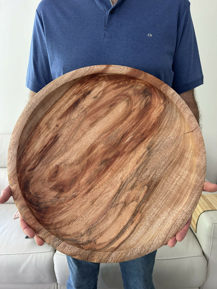 Hand turned Large Mango Platter | Stunning Serving tray