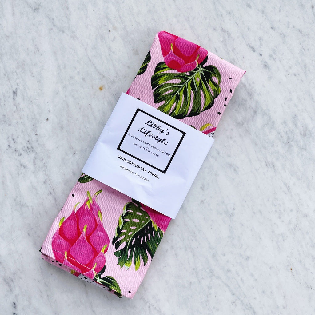 Dragon fruit tea towel.