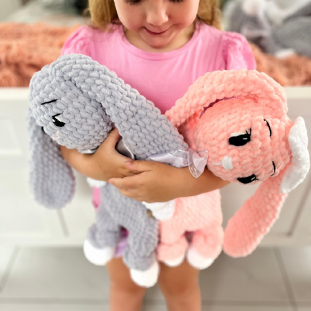 Crochet Snuggle Bunny, Floppy Ear Bunny Snuggler