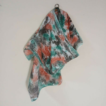 Dyed silk scarf 7