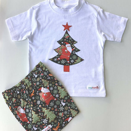 Christmas Shorts and Tee Set